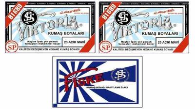 Viktoria Kumaş Boyası 23 Mavi Açık Renk 2 Adet + Fiske Sabitleme İlacı - 1