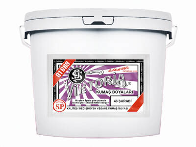 Viktoria Kumaş Boyası 43 Şarabi Renk 5 Kg - 1