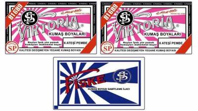 Viktoria Kumaş Boyası 6 Ateşi Pembe Renk 2 Adet + Fiske Sabitleme İlacı - 1