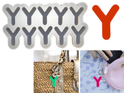 Y Harfi 10'lu Bubble Alfabe Epoksi Reçine Kalıbı KHE758 - 1