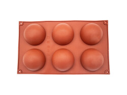 Yarım Küre 6'li Muffin Silikon Kek Kalıbı KHK008 - 
