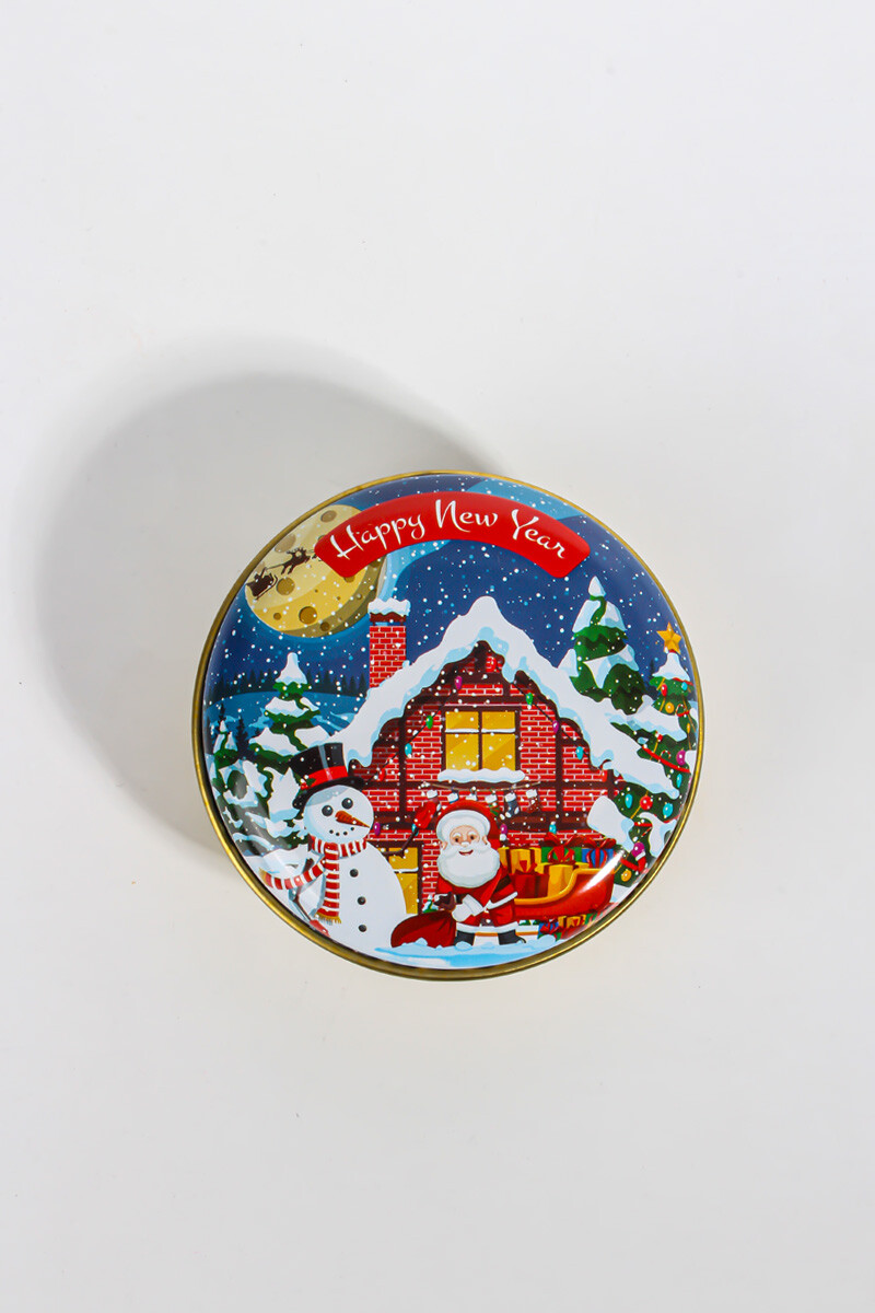 Yeni Yıl Yılbaşı Figürlü Metal Kutu 75CC 10 Adet KHMKYY6 - 