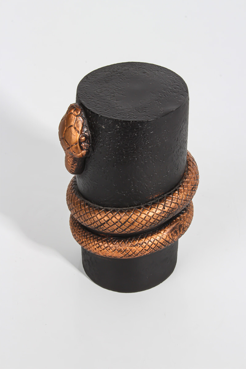 Yılan Detaylı Silindir Silikon Mum Kalıbı KHM11 - 4