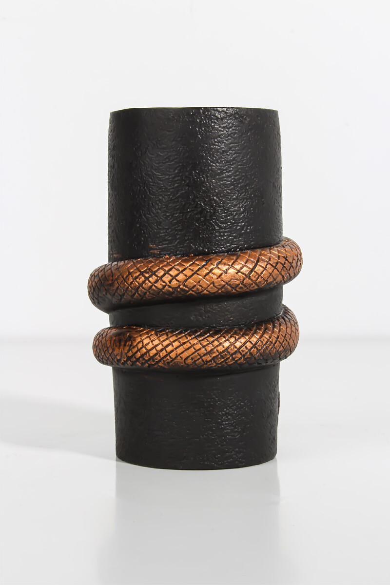 Yılan Detaylı Silindir Silikon Mum Kalıbı KHM11 - 3