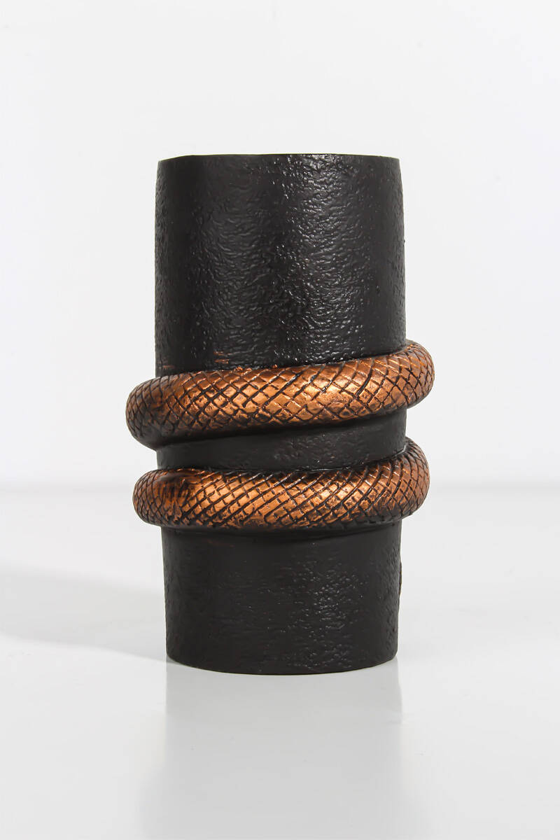 Yılan Detaylı Silindir Silikon Mum Kalıbı KHM11 - 3