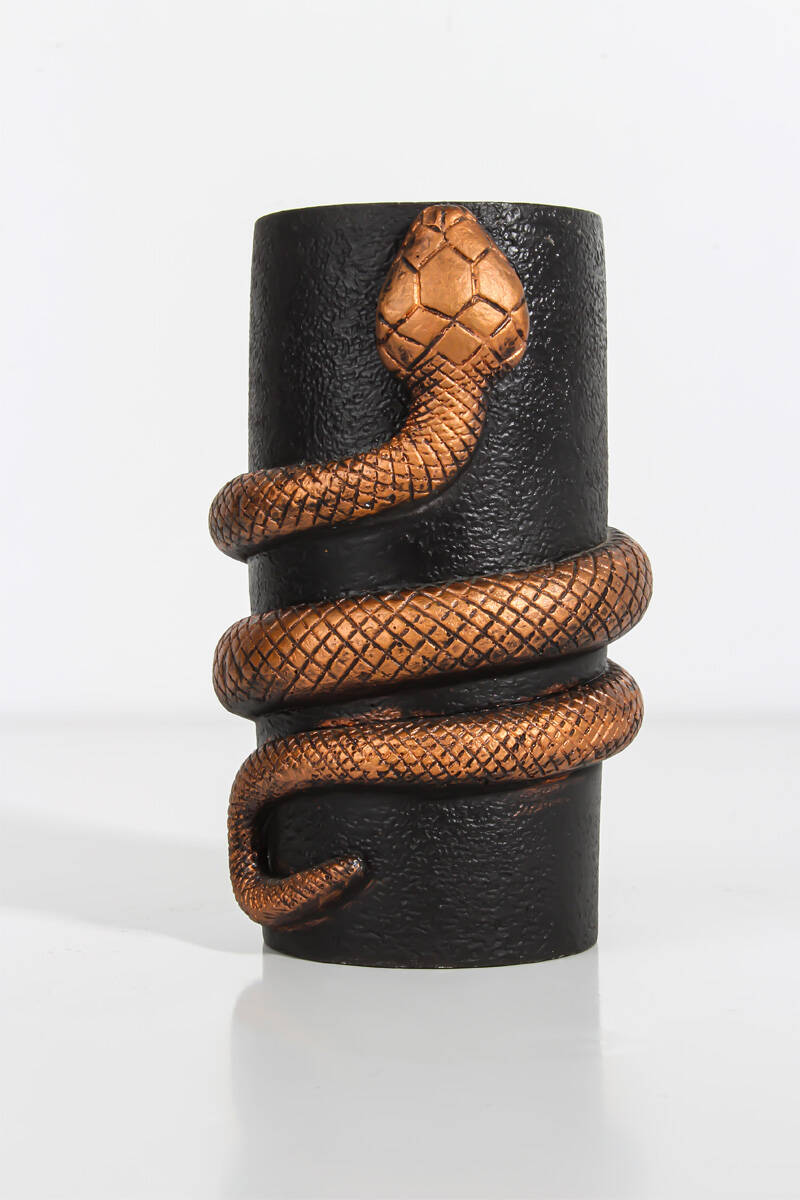 Yılan Detaylı Silindir Silikon Mum Kalıbı KHM11 - 1