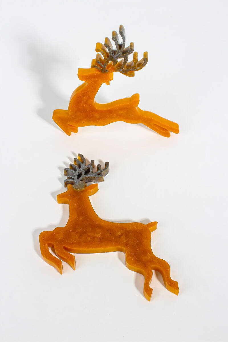 Yılbaşı Figürü Geyik Epoksi Silikon Kalıbı KHE1004 - 2