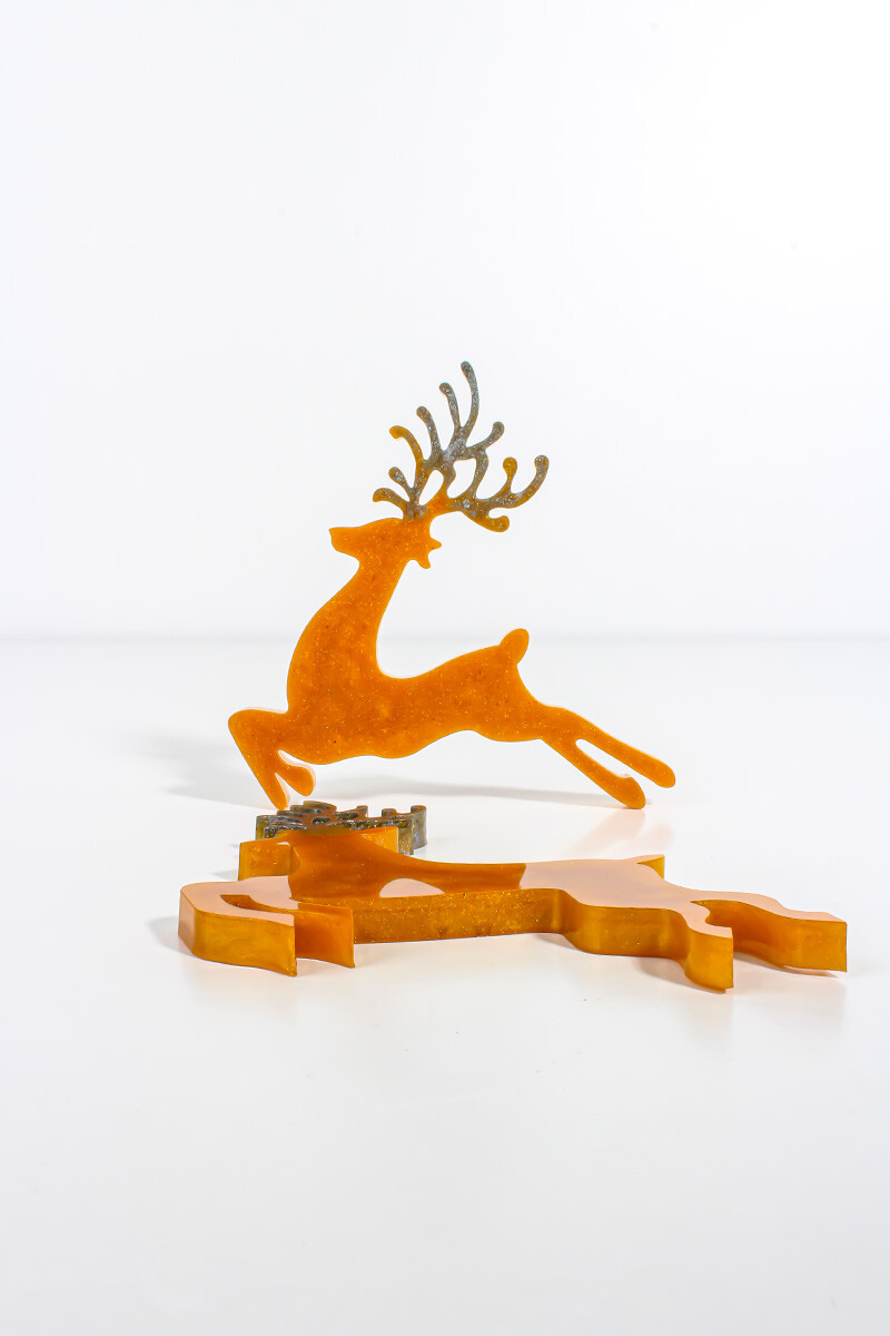 Yılbaşı Figürü Geyik Epoksi Silikon Kalıbı KHE1004 - 