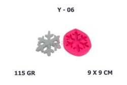 Yılbaşı Kar Tanesi Silikon Kalıbı Y-06 - 