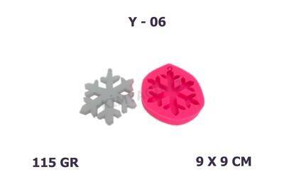 Yılbaşı Kar Tanesi Silikon Kalıbı KHY06 - 1