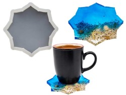 Yıldız Bardak Altlığı Epoksi Reçine Kalıbı KHE571 - 