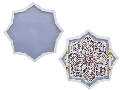 Yıldız Küçük Dantel Tepsi Epoksi Reçine Kalıbı KHE570 - 1