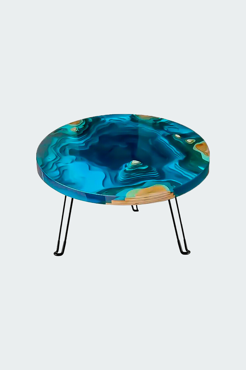 Yuvarlak Sehpa Epoksi Silikon Kalıbı KHE868 - 