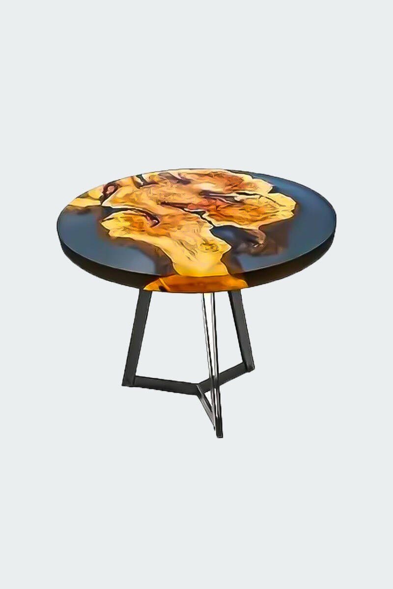 Yuvarlak Sehpa Epoksi Silikon Kalıbı KHE867 - 1