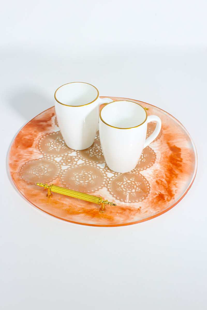 Yuvarlak Tepsi Epoksi Reçine Kalıbı KHE703 - 2