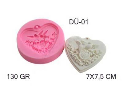 Klap Yüzük ve Kuş Detaylı Silikon Kalıbı KHDU01 - 1