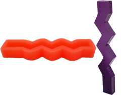 Zikzak Model Silikon Mum Kalıbı KHM168 - 